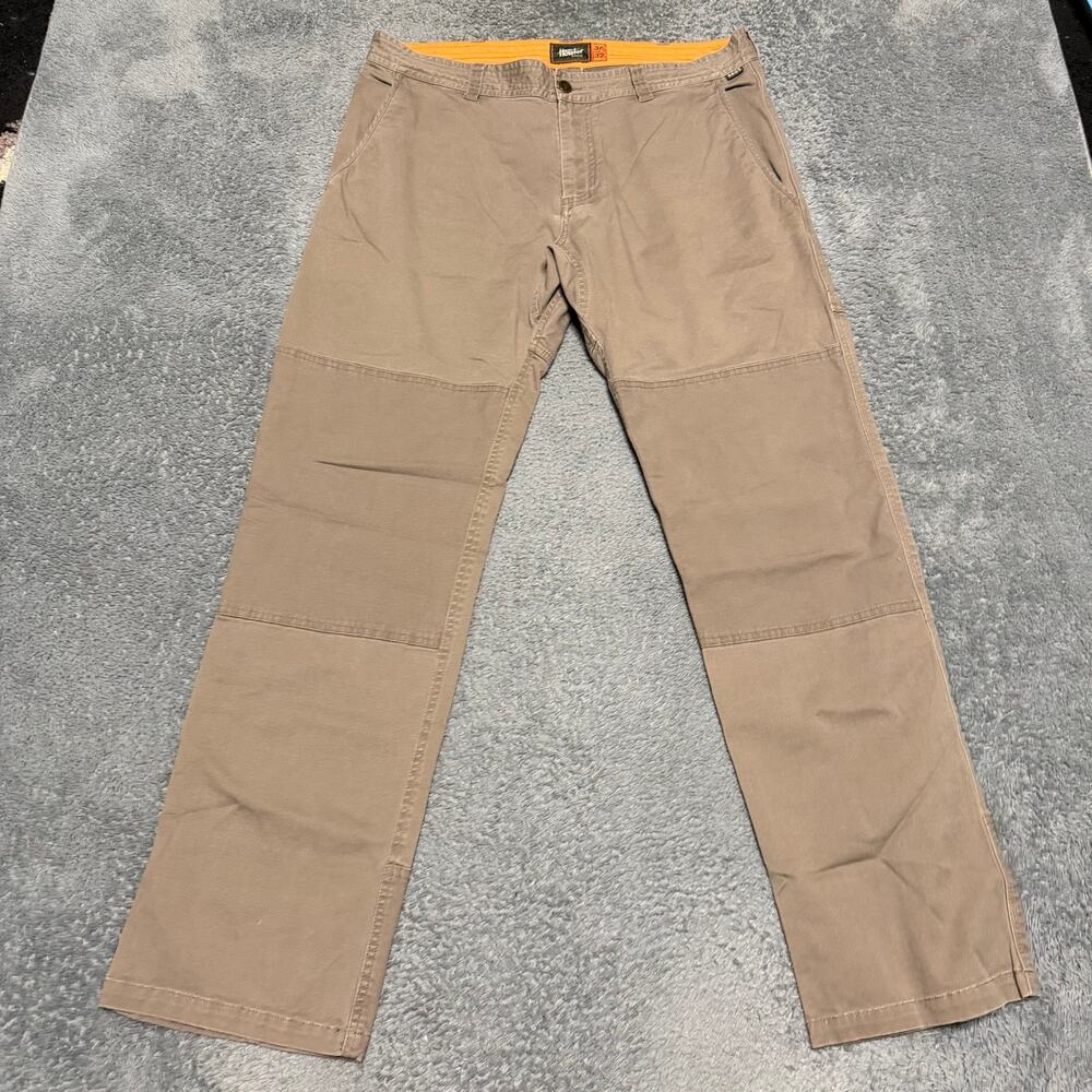 Howler Bros ATX Work Pants Mens 36 x32 Brown Cordura Stretch Double Knee